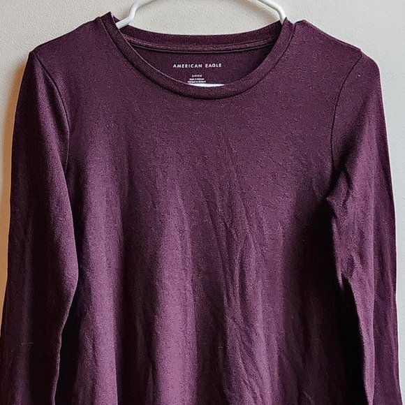 American Eagle Outfitters Deep Purple Long Sleeve Jersey Size Small - Picture 2 of 16